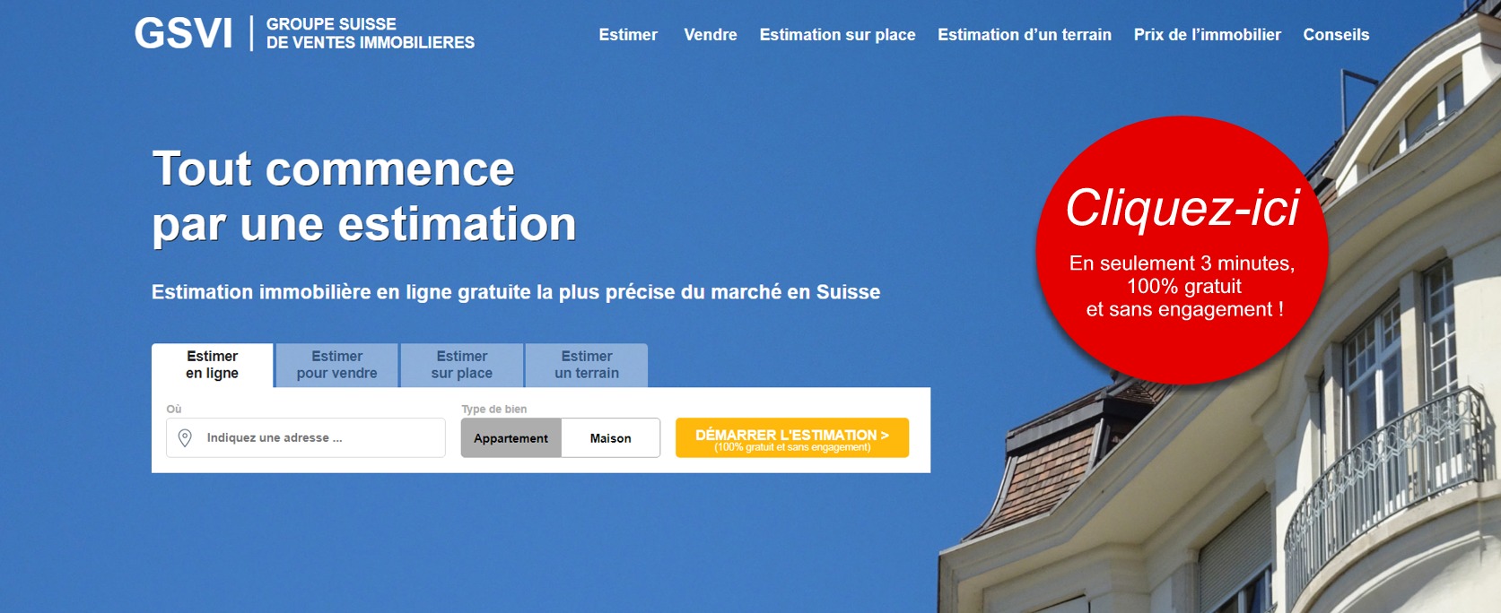 logiciel estimation maison appartement en ligne gratuit suisse