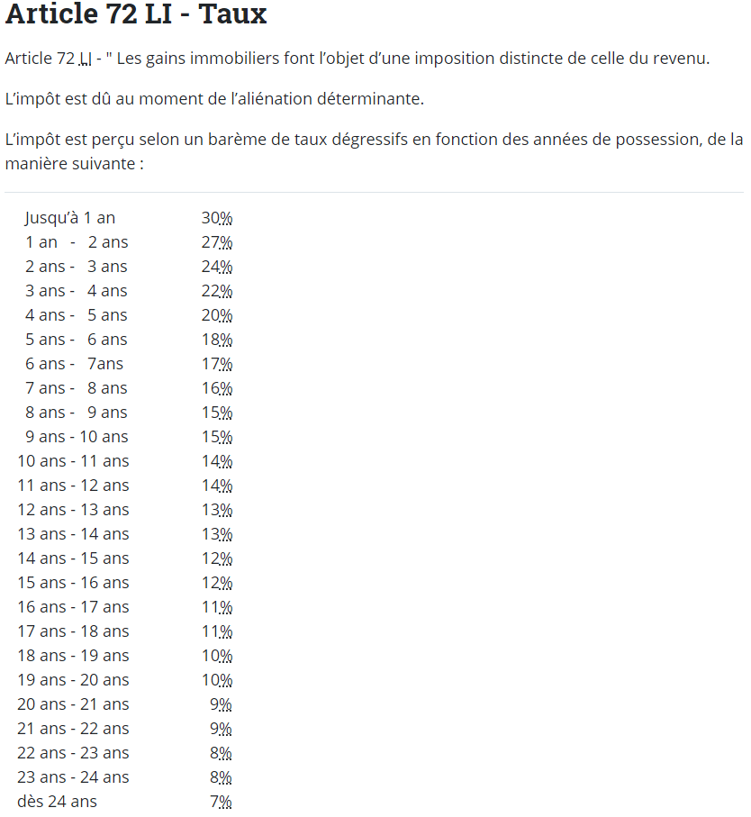 impot gain immobilier vaud